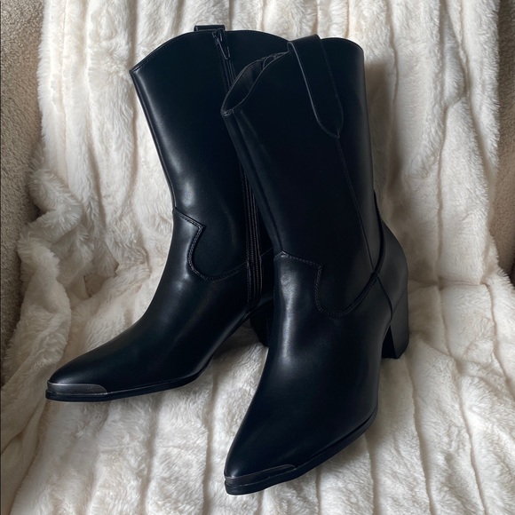 Black western Ankle Boots - Picture 6 of 8